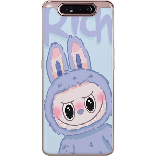 Samsung Galaxy A80 Gjennomsiktig deksel Blå Kanin Labubu
