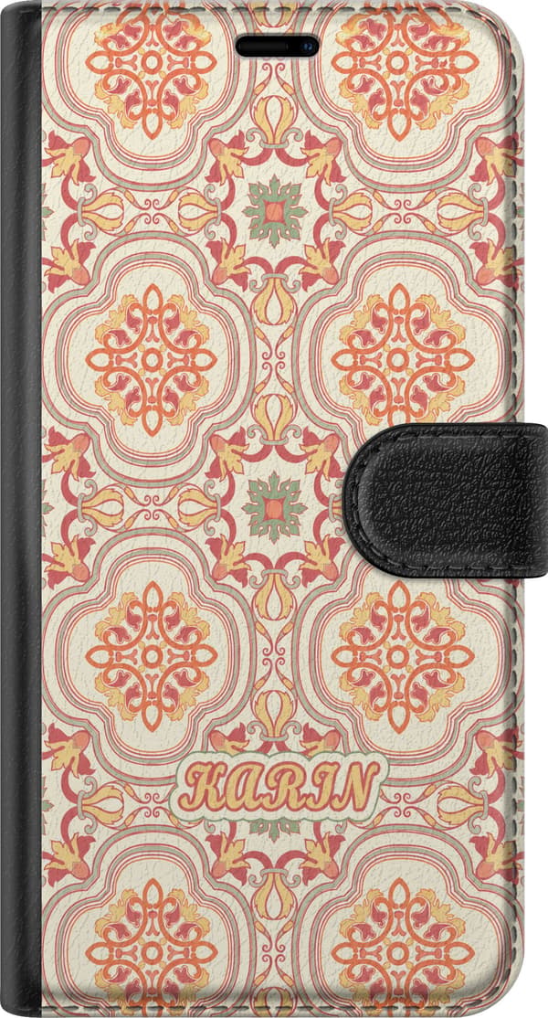Kompatibel Tegnebogsetui til OnePlus 8T Koralfarvede ornamenter orange