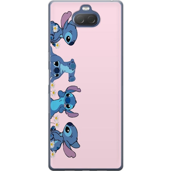 Sony Xperia 10 Plus Genomskinligt Skal Stitch Skratt & Bus – Perfekt för Mobilskal eller Poster