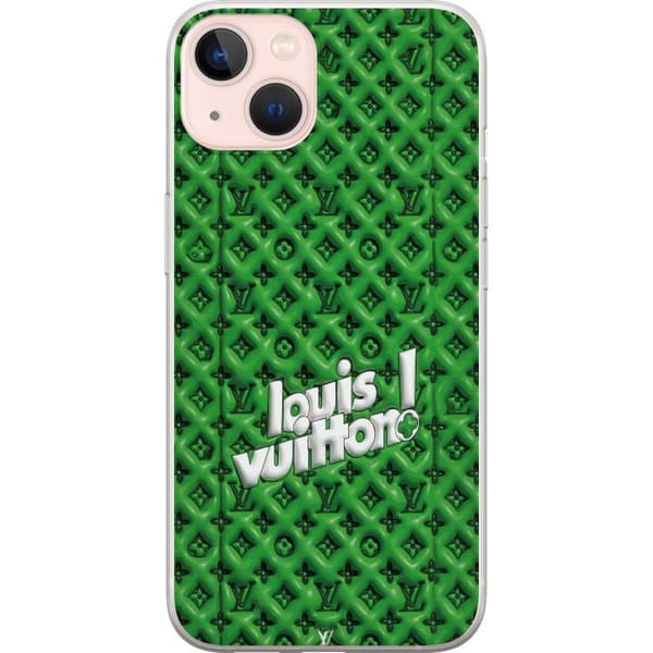 Yhteensopiva Puhelinkuori Apple iPhone 13 Innoitettu vihreä monogrammi logolla vihreä