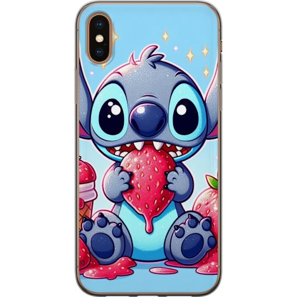 Apple iPhone XS Max Genomskinligt Skal Strawberry Stitch