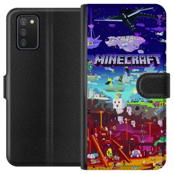 Samsung Galaxy A02s Lompakkokotelo MineCraft