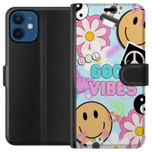 Kompatibelt Plånboksfodral till Apple iPhone 12 Good Vibes