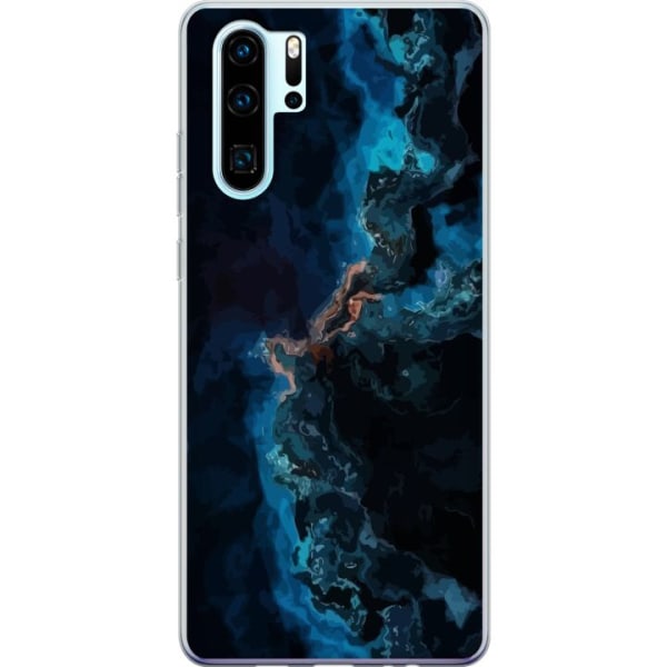 Huawei P30 Pro Gennemsigtig cover Galakse Marmor