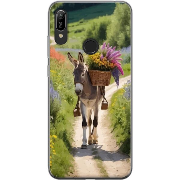 Huawei Y6 (2019) Genomskinligt Skal Åsna Djurmotiv Rolig Design Naturmotiv Populär Dekor Humor Grafiskt Djurtema Exotiskt