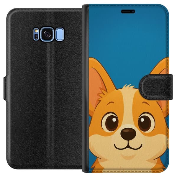 Kompatibel Tegnebogsetui til Samsung Galaxy S8 Hello Corgi