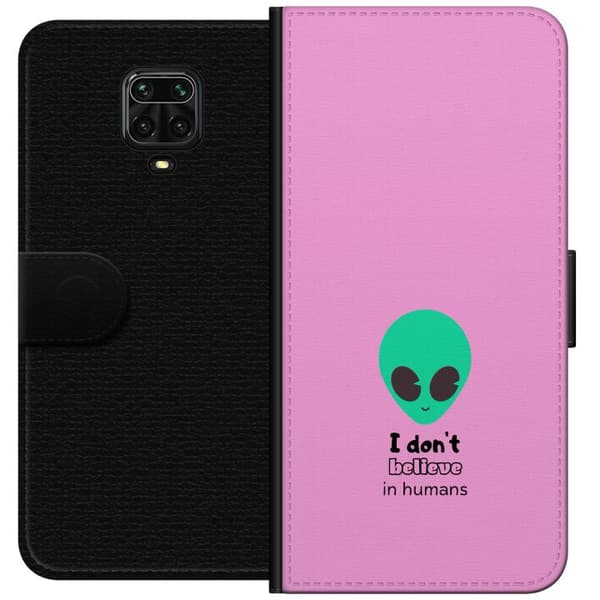 Kompatibelt Plånboksfodral till Xiaomi Redmi Note 9S Jag tror inte på människor rosa