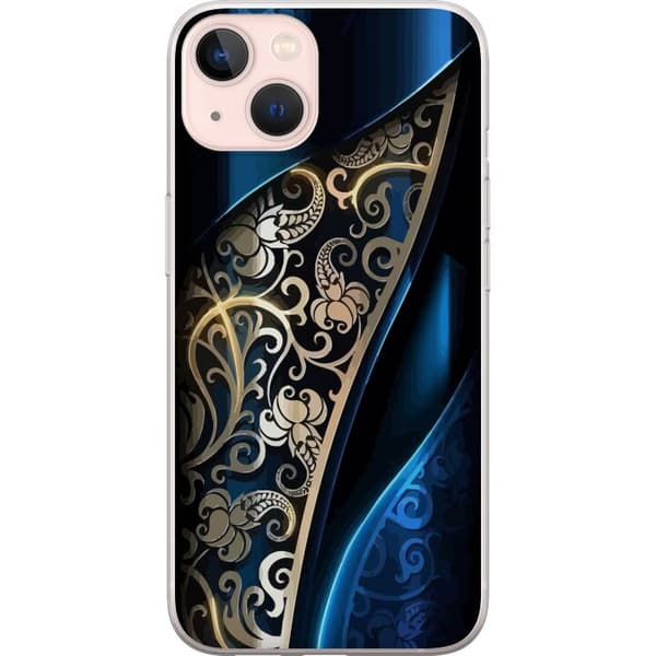 Kompatibel Mobilcover til Apple iPhone 13 Blå og Guld