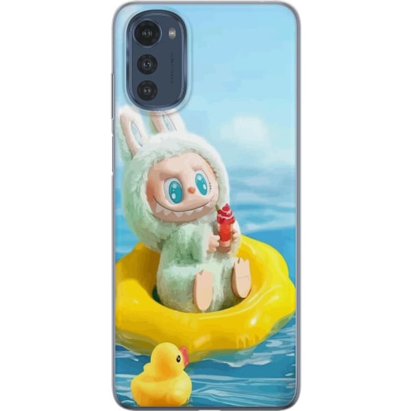Motorola Moto E32s Gennemsigtig cover Labubu Macaron-serie