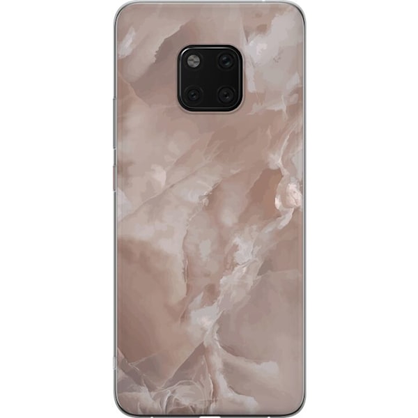 Huawei Mate 20 Pro Gennemsigtig cover Marmor Lyserød