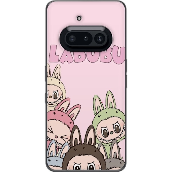 Nothing Phone (3a) Läpinäkyvä kuori Labubu Pop Mart Hahmot Keräilykohteet Suosittu Hahmosarja Suunnittelu Pop Mart Leikkikalutaide Aihe