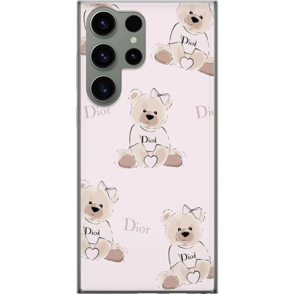 Samsung Galaxy S23 Ultra Läpinäkyvä kuori Teddy Dior Vibes