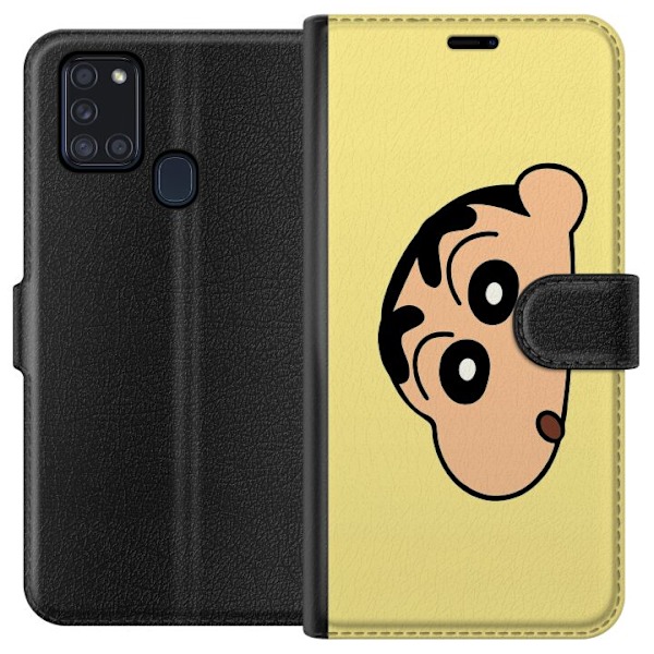 Samsung Galaxy A21s Plånboksfodral Peeking Shinchan