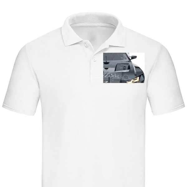 Poloshirt til Voksen | Elegant Poloshirt BMW Hvid Lille