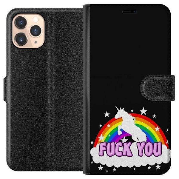 Apple iPhone 11 Pro Tegnebogsetui Enhjørning Regnbue
