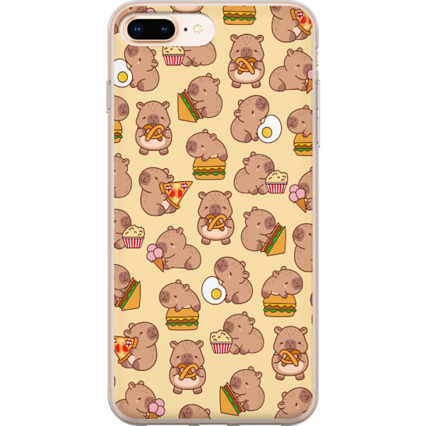 Apple iPhone 7 Plus Läpinäkyvä kuori Kawaii capybara puhelinkotelo useilla söpöillä hahmoilla