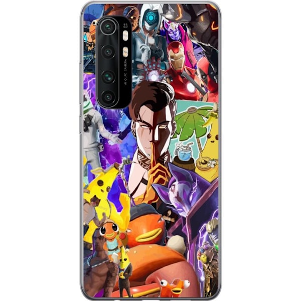 Xiaomi Mi Note 10 Lite Gennemsigtig cover Fortnite