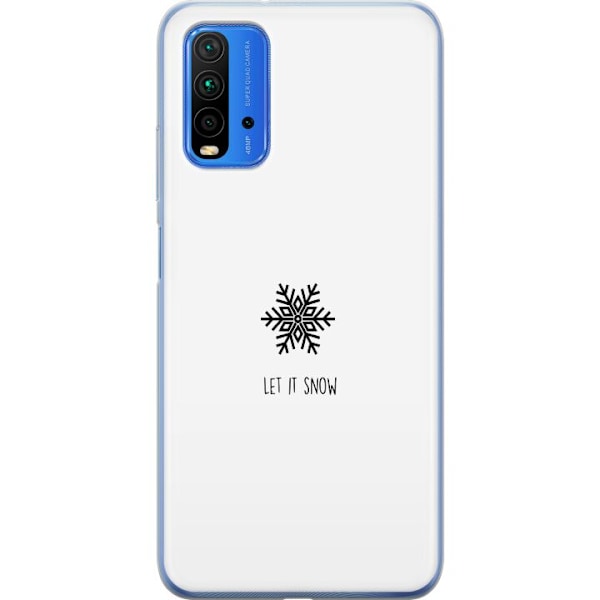 Xiaomi Redmi 9T Läpinäkyvä kuori Anna lumen sataa