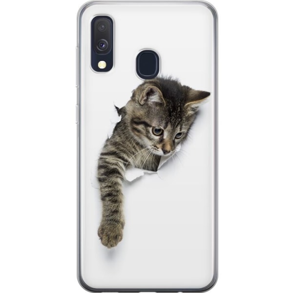 Samsung Galaxy A40 Skal / Mobilskal - Curious Kitten