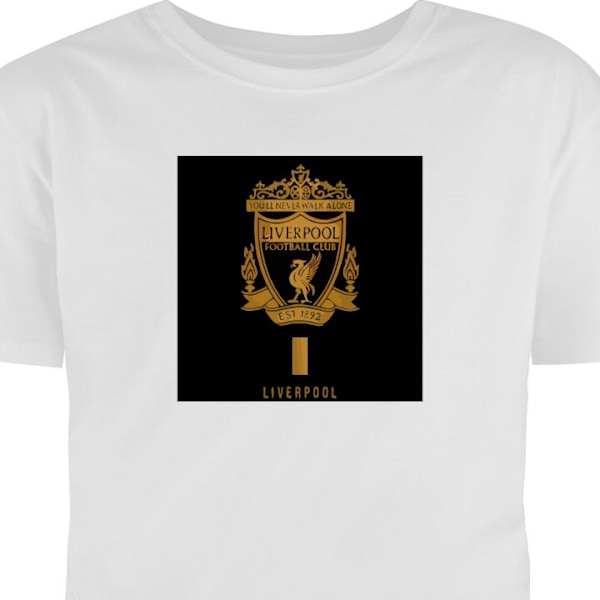 Børne T-shirt | Behagelig T-shirt til Børn Liverpool hvid 12-13 År