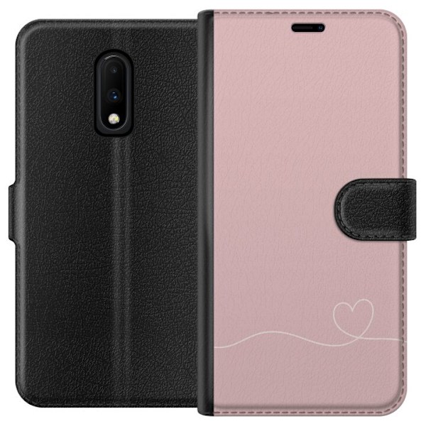 OnePlus 7 Lommeboketui Rosa Hjärna Design