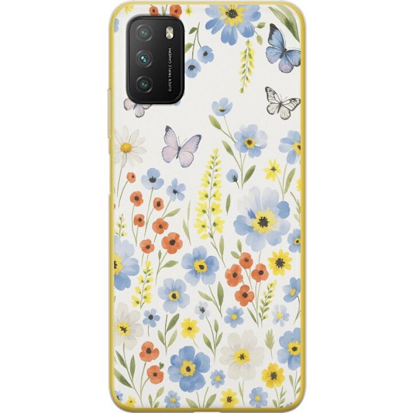 Xiaomi Poco M3  Genomskinligt Skal Sommarblommor