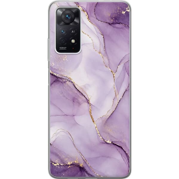 Kompatibelt Mobilskal till Xiaomi Redmi Note 11 Pro 5G Lilac Gold Flow lila