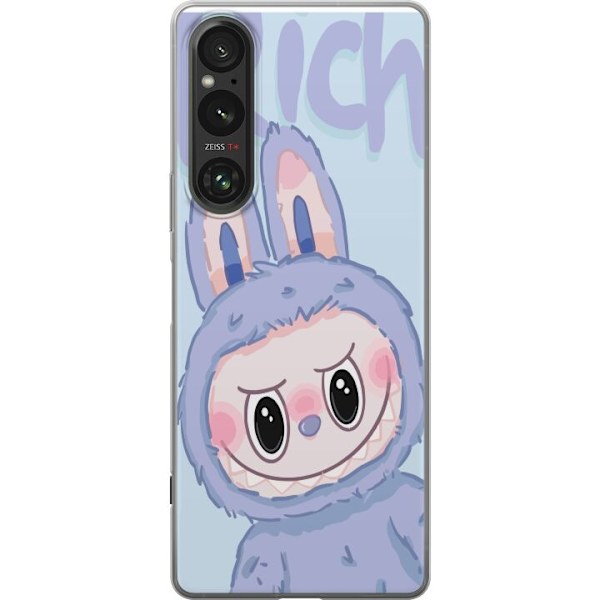 Sony Xperia 1 V Gjennomsiktig deksel Blå Kanin Labubu