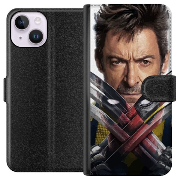 Apple iPhone 15 Plånboksfodral Deadpool & Wolverine