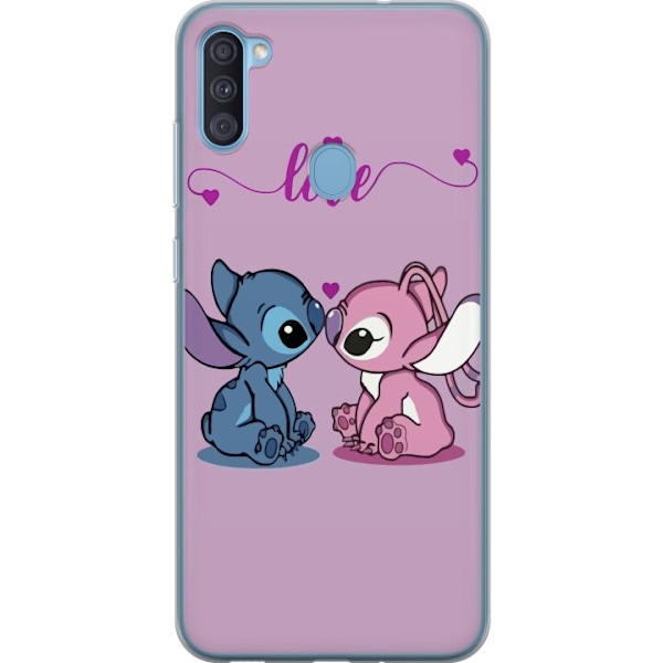 Samsung Galaxy A11 Läpinäkyvä kuori Lilo & Stitch – Angel Edition