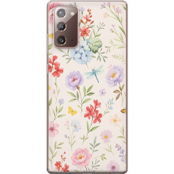 Samsung Galaxy Note20 Genomskinligt Skal Blommor