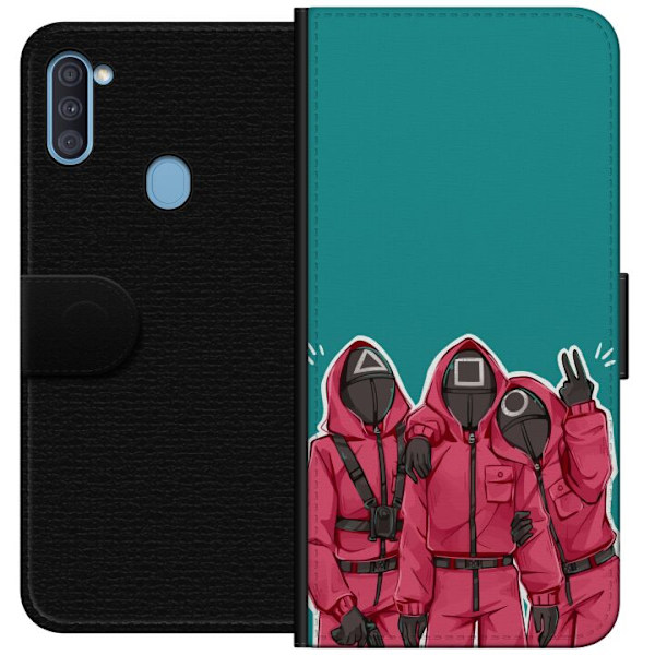 Samsung Galaxy A11 Lommeboketui Squid Game Karakterer Grafisk Design Seriefigurer Populær TV Motiv Asiatisk Stil Spennende Trend