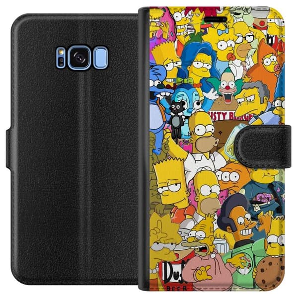 Kompatibelt Plånboksfodral till Samsung Galaxy S8 The Simpsons