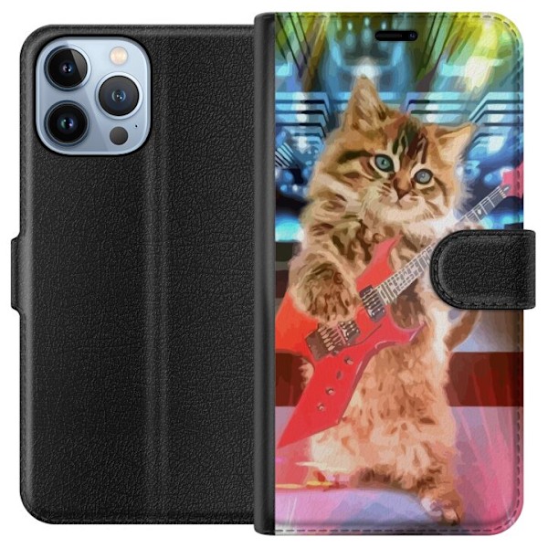 Apple iPhone 13 Pro Max Plånboksfodral Kattunge Elgitar