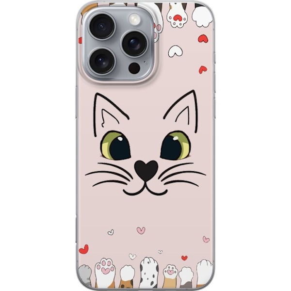 Apple iPhone 16 Pro Max Läpinäkyvä kuori Mjooo Katt