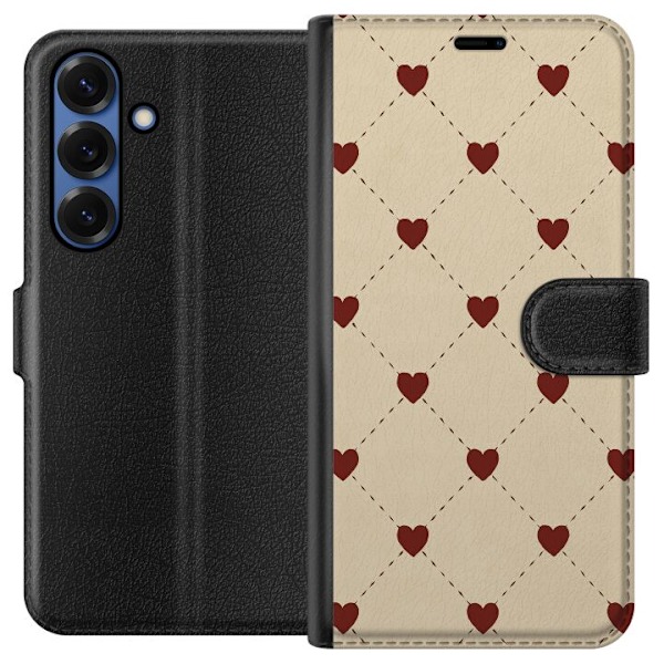 Samsung Galaxy S25+ Tegnebogsetui Hjertegitter