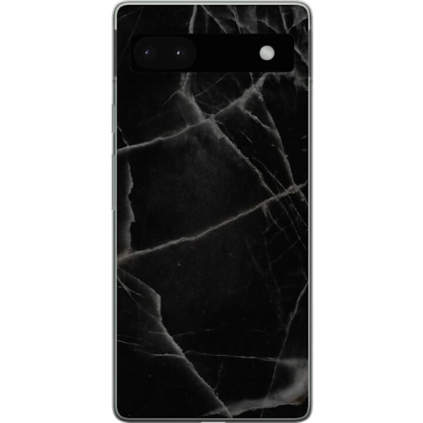 Google Pixel 6a Gennemsigtig cover Sort marmor