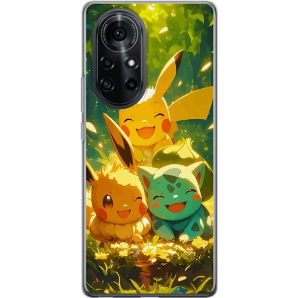 Huawei nova 8 Pro Genomskinligt Skal Pixelmonster spelstil – färgstark design för retroälskande gamers