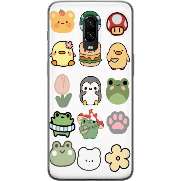 OnePlus 6T Genomskinligt Skal Kawaii Friends – söta figurer i japansk stil