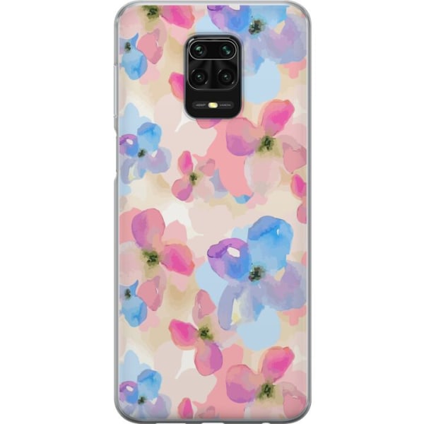 Xiaomi Redmi Note 9S Gennemsigtig cover Blomsterlykke