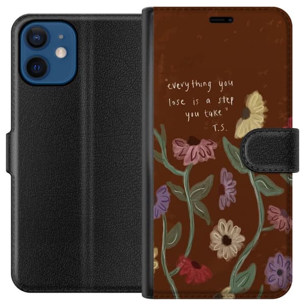 Kompatibel Tegnebogsetui til Apple iPhone 12 mini Blomster