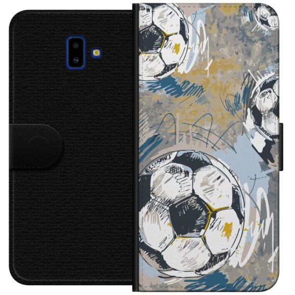Samsung Galaxy J6+ Lompakkokotelo Jalkapallo