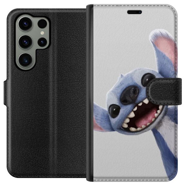 Samsung Galaxy S23 Ultra Tegnebogsetui Stitch i fart - Kawaii-design til fans & børn