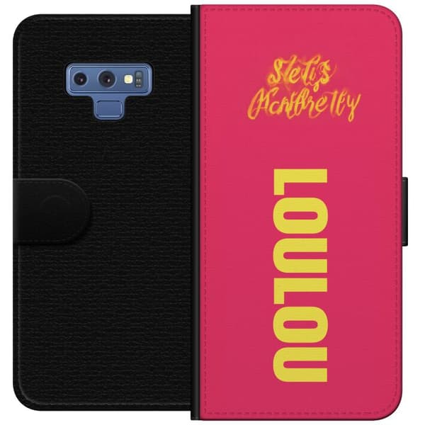 Kompatibelt Plånboksfodral till Samsung Galaxy Note9 LOL LOL text rosa