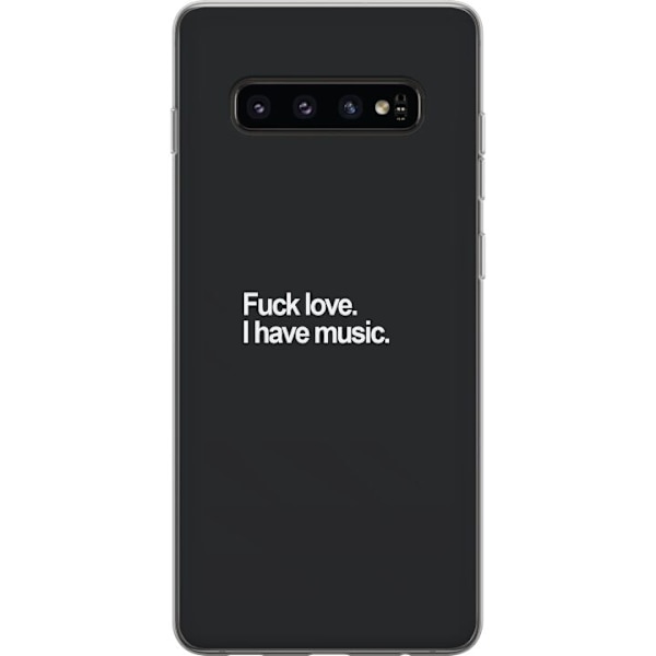 Samsung Galaxy S10 Gennemsigtig cover Fuck Kærlighed Jeg Har