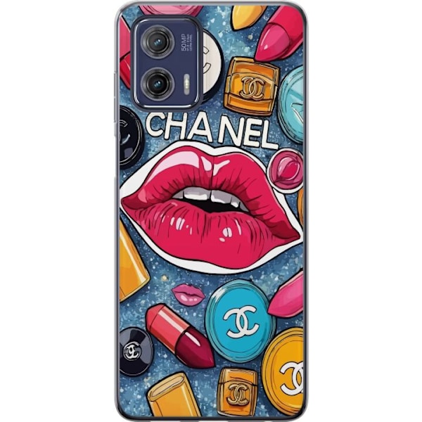 Motorola Moto G73 Gennemsigtig cover Chanel Lips