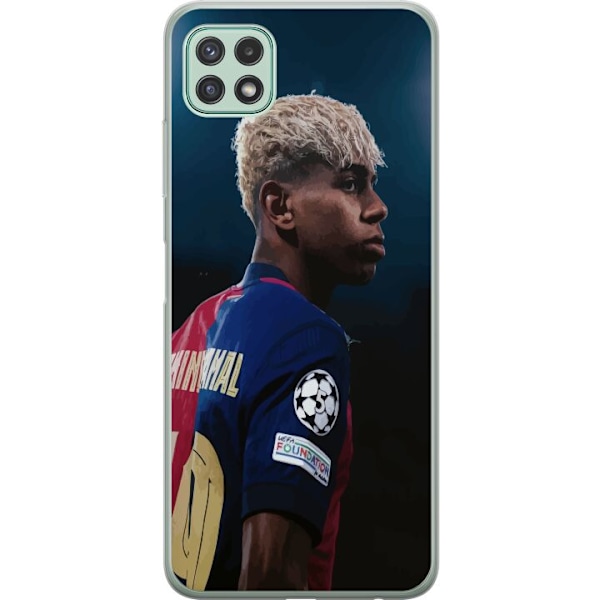 Samsung Galaxy A22 5G Genomskinligt Skal Lamine Yamal – Barcelonas Wonderkid i Fokus