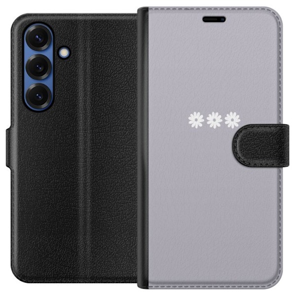 Samsung Galaxy S25+ Plånboksfodral Lila Blomminimalism – st