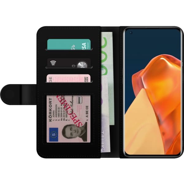 Kompatibel Tegnebogsetui til OnePlus 9 Pro Star Wars-logo med hyperspace-stjerner i ikonisk sci-fi-design sort