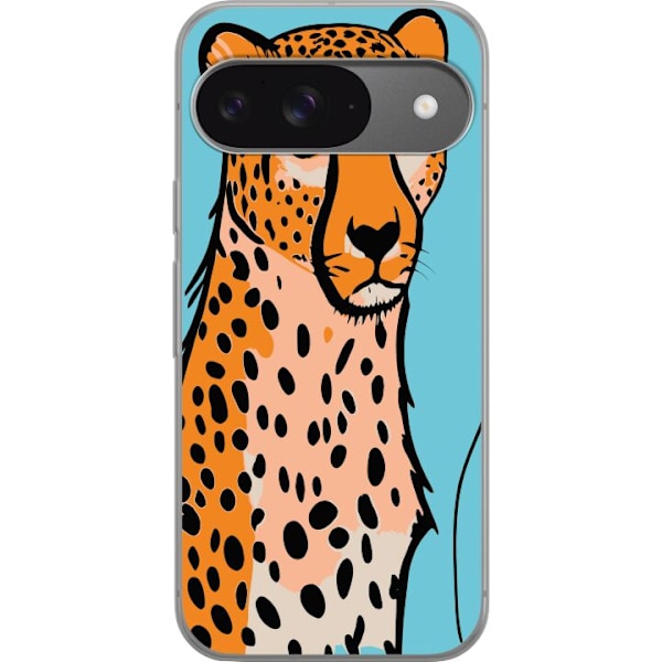 Google Pixel 9 Genomskinligt Skal Surprised Leopard